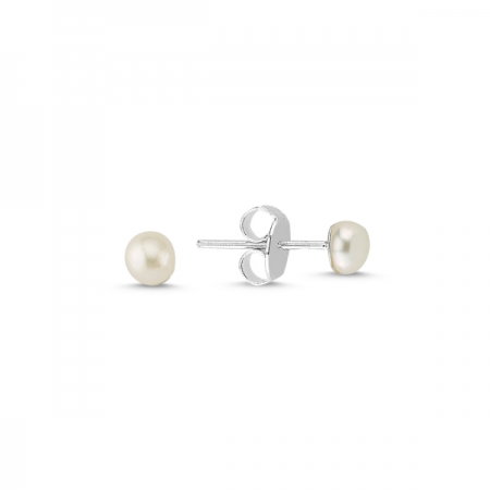 Cercei argint 925 cu perle naturale 4 mm- Be Nature ETU0006 [0]